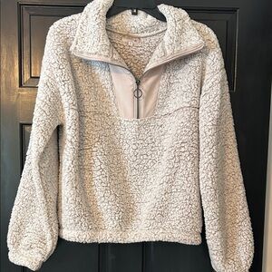 SO Cream Sherpa Half-Zip Pullover